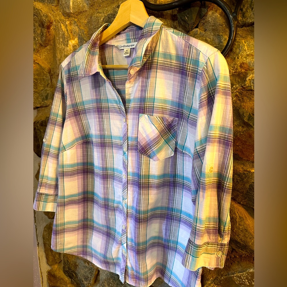 Croft and Barrow Plaid shirt, women’s medium